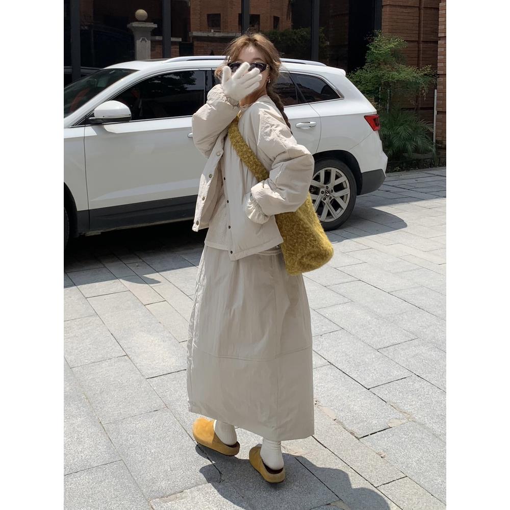 韩国高级感服女套装2025秋冬新款减龄气质夹半身裙子两件套潮