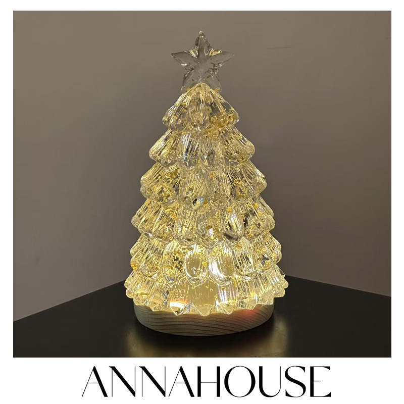 ANNAHOUSE圣诞树氛围感树脂小夜灯玄关客厅桌面小摆件圣诞树YM