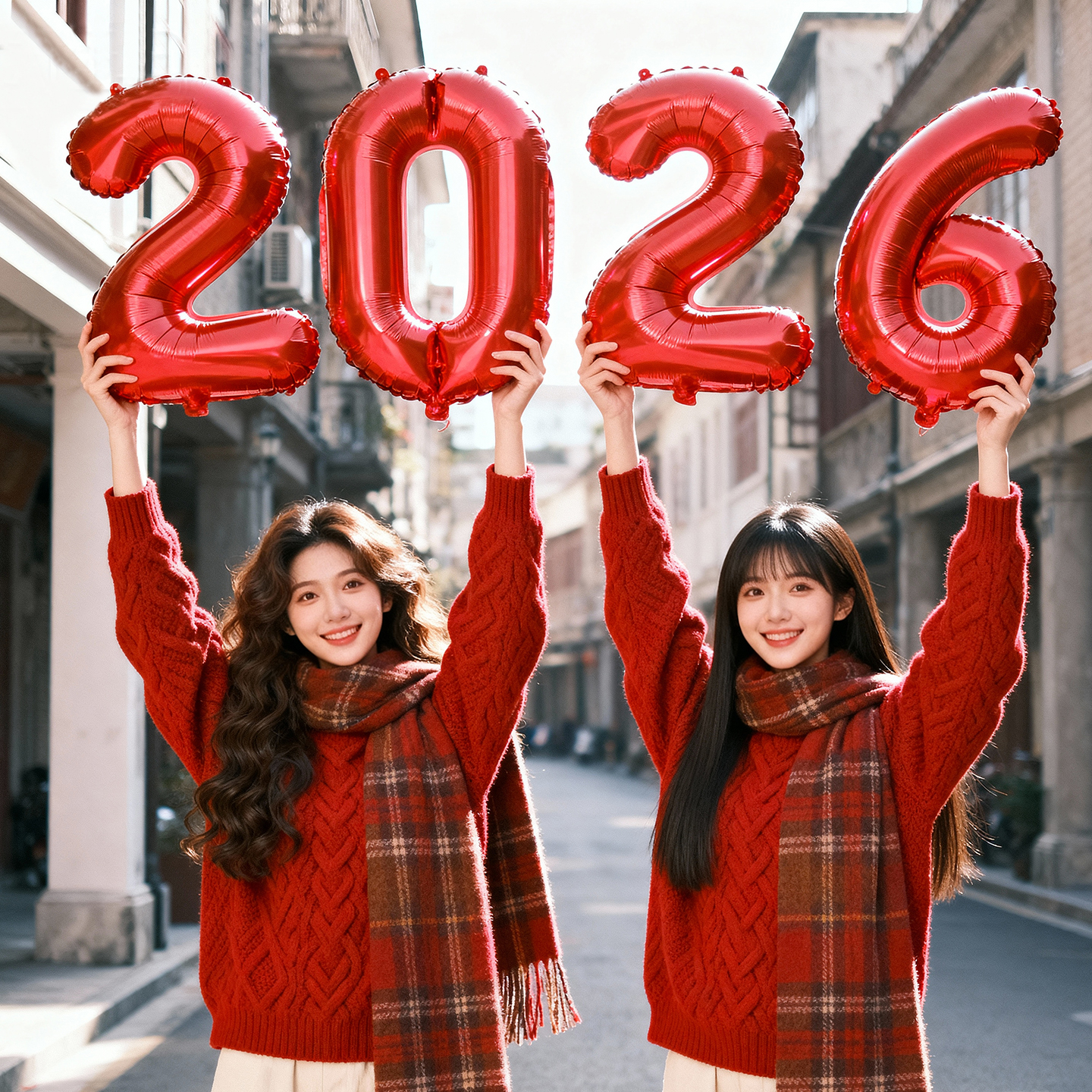 迎马年喜庆红色2026数字气球公司年会室内外场景布置装饰仪式感