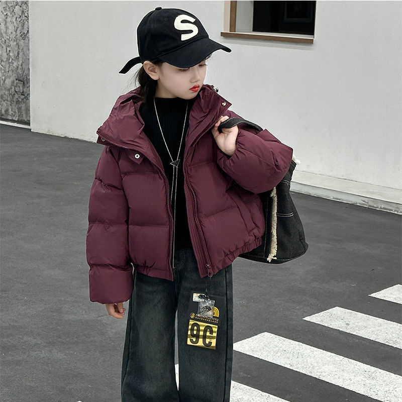 女童棉服冬装2025新款短款洋气面包保暖儿童加厚冬季外套洋气棉衣