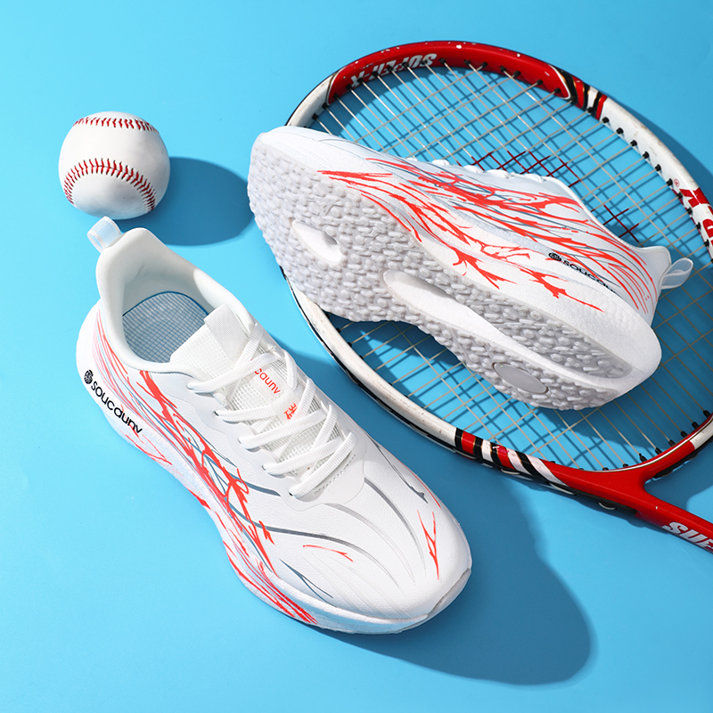 皮面款心跳跑步鞋专业竞速运动减震碳板儿童青年男女秋冬跑步鞋