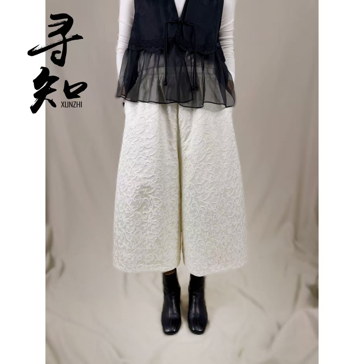 寻知·朱总原创设计XZK318J云绘流影棉裤