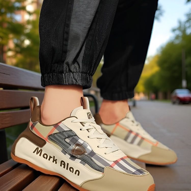 透气抗冲击系带男耐磨短跑跑步鞋潮流夏季运动鞋网面休闲软底