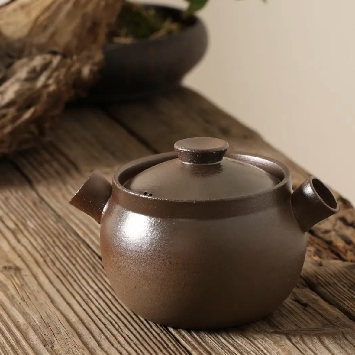原矿土陶砂锅小砂锅陶瓷砂锅家用老式柴烧织金紫砂土锅煲汤煲粥锅