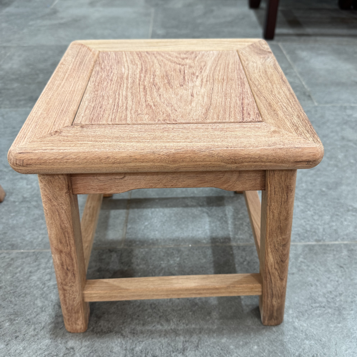 赞比亚花梨木小富贵凳（白坯）