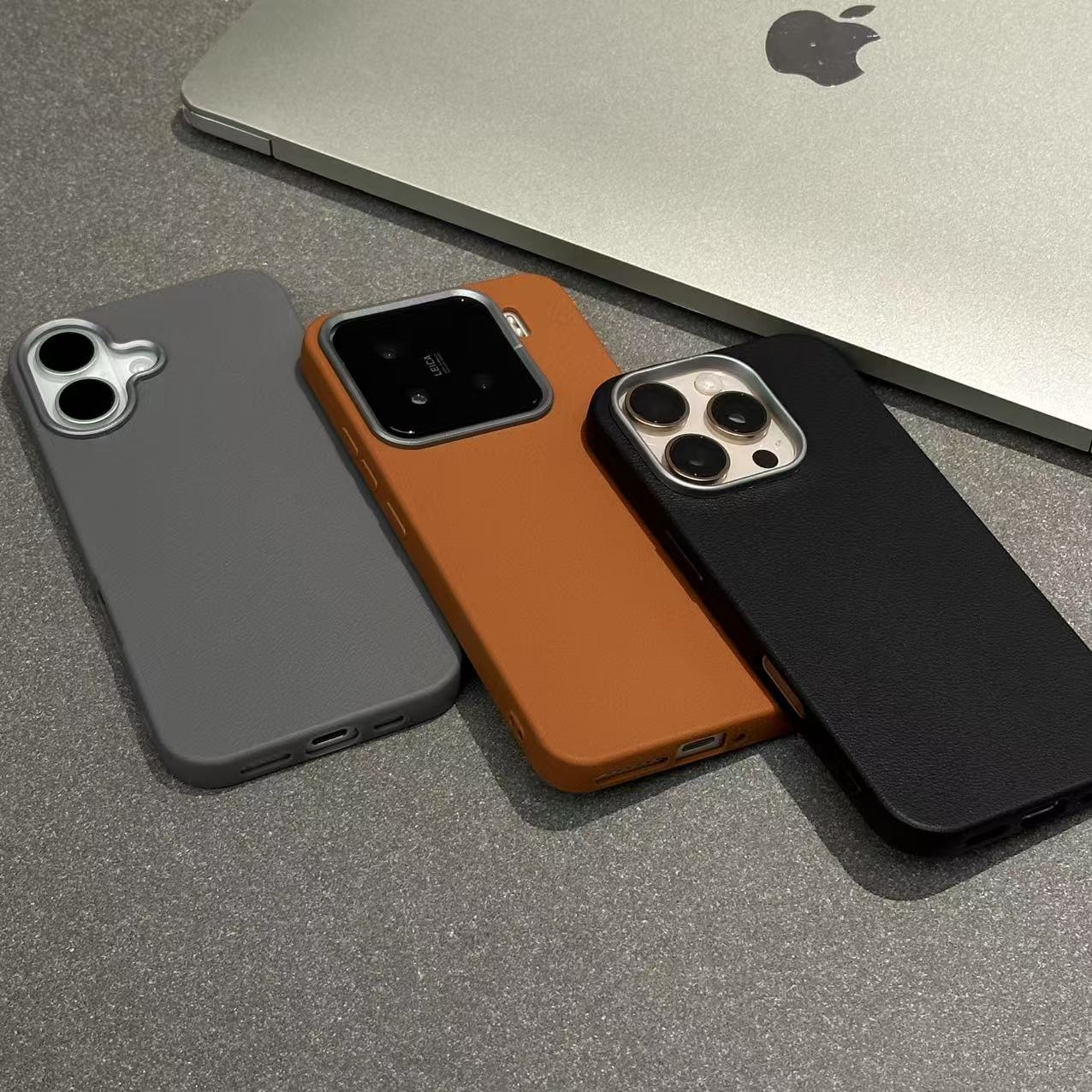 BANCA全包纯色金属孔适用iPhone17/16promax华为P70小米15vivoppo