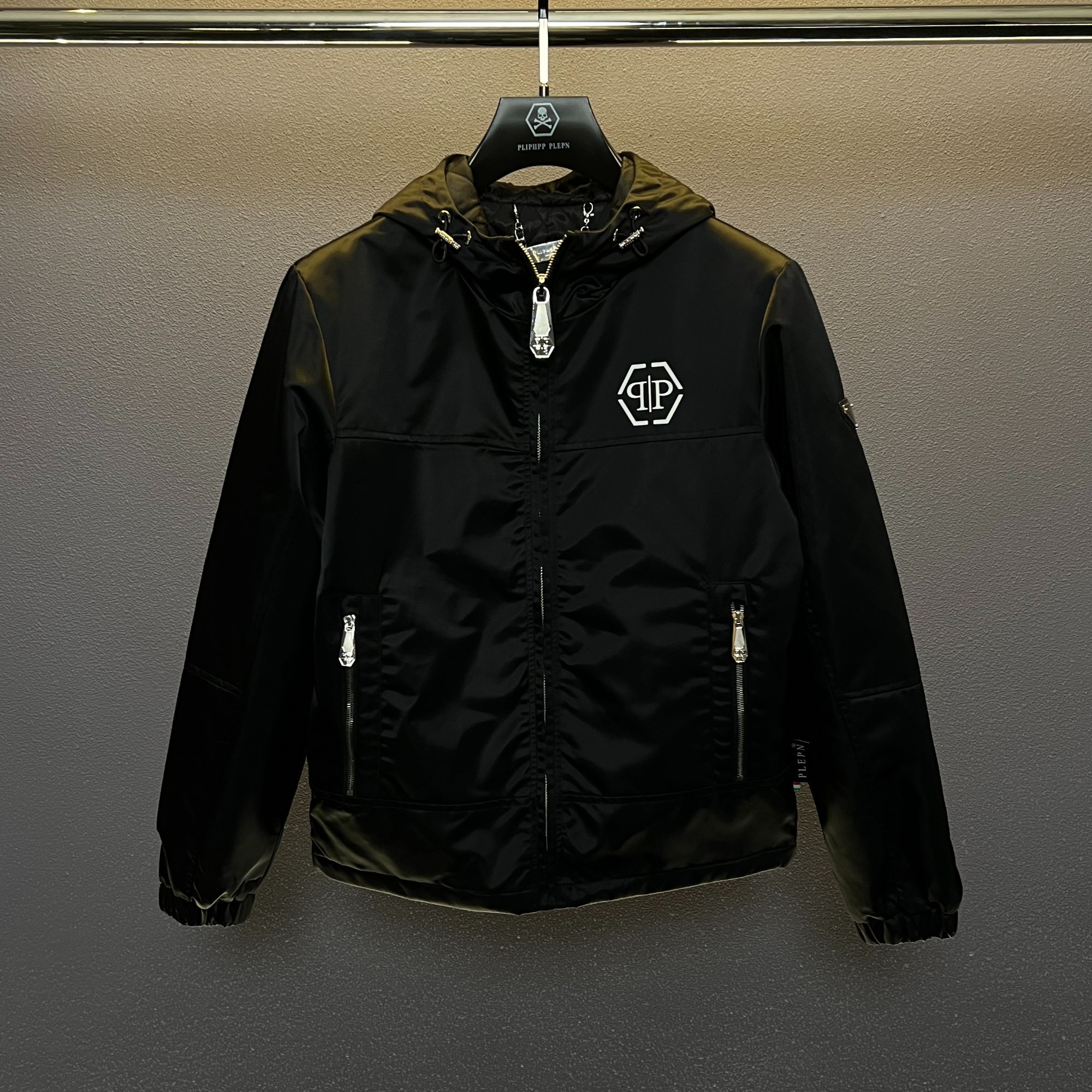 PLIPHPP PLEPN正品PP高端暗黑防风秋冬男士户外连帽夹克风衣F8890