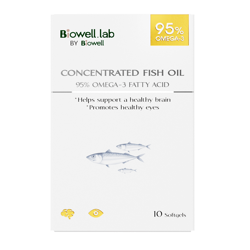 【体验装】Biowell小金星95%鱼油DHA叶黄素鱼油记忆力 10粒/盒