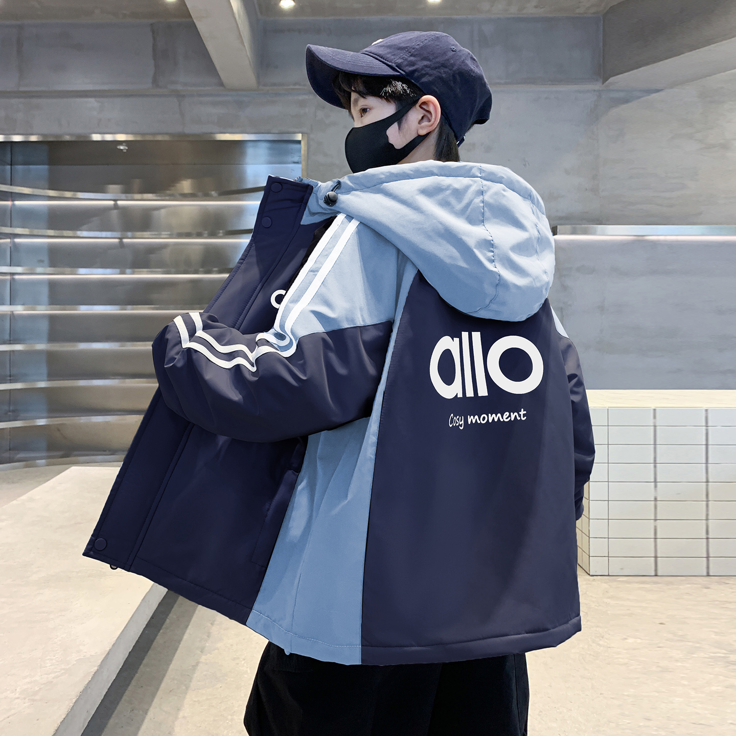 儿童装男童冬装夹棉外套2025新款中大童秋冬款男孩加厚冬季冲锋衣