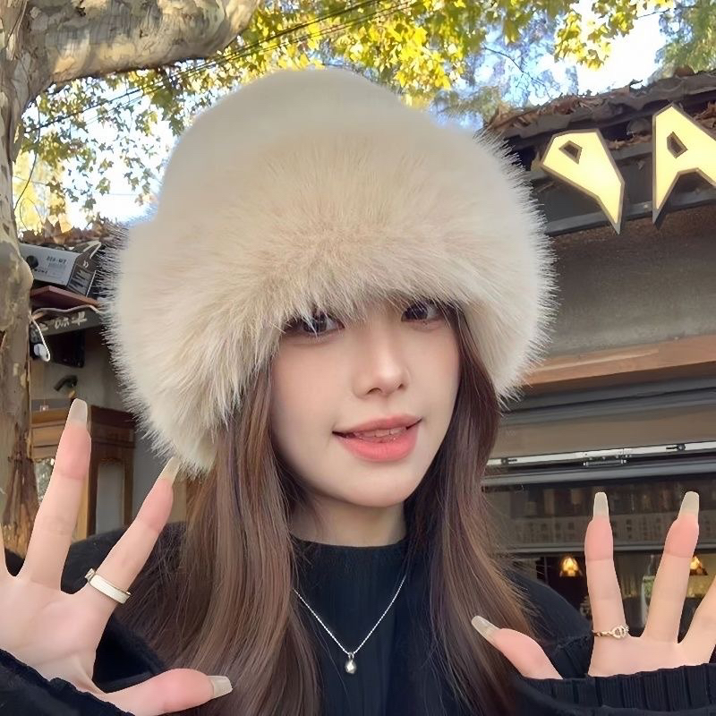 【毛毛帽子】~女士 秋冬  网红 洋气 百搭 毛毛 蒙古帽 保暖 防风