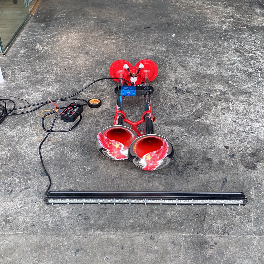 泰国气喇叭24V货车汽车卡车半挂车强磁改装汽笛超响大音量高低音