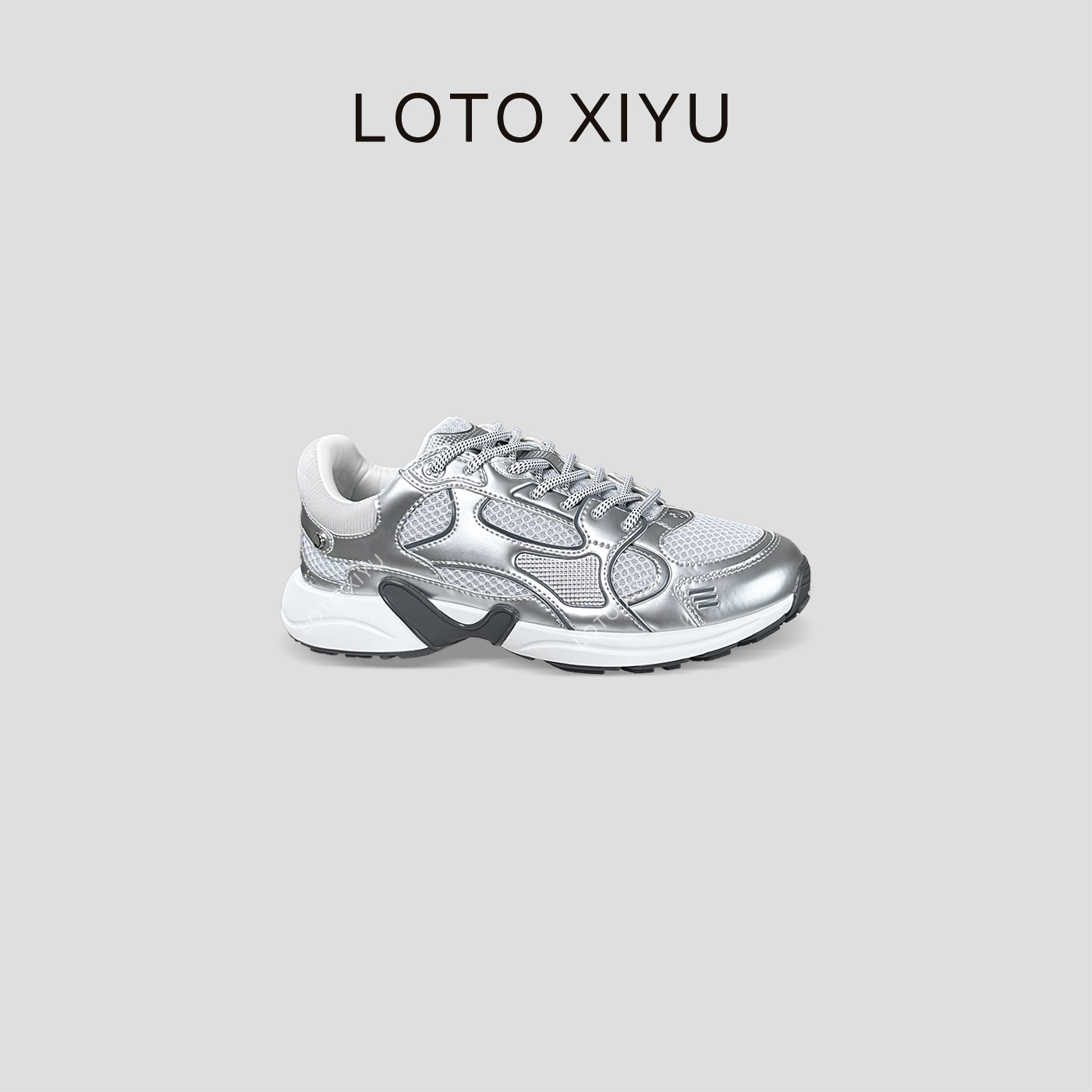 高定2025春夏新款圆头系带拼色老爹鞋厚底休闲百搭透气运动鞋