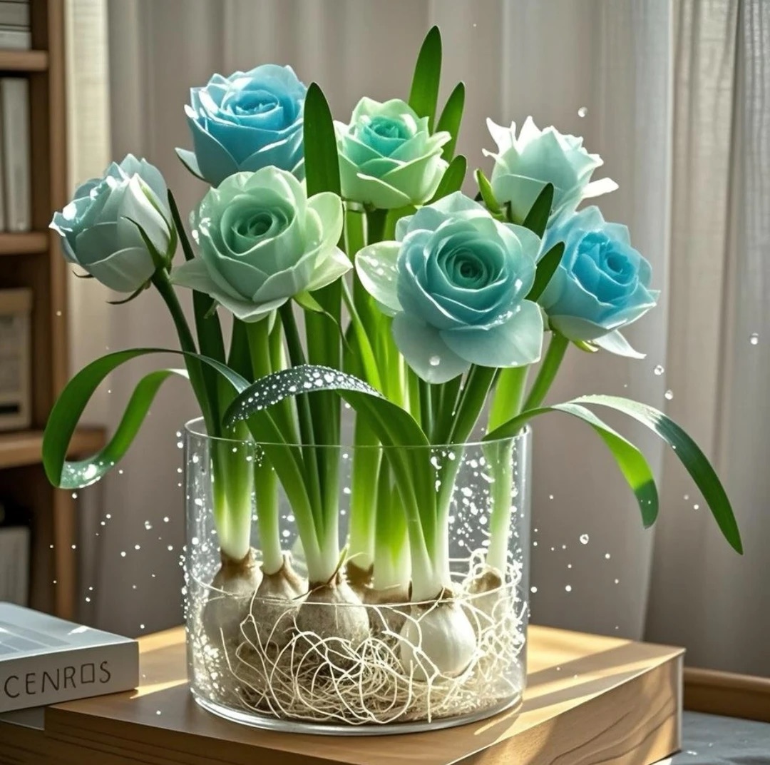 D【水培百合玫瑰】花浓香型重瓣花苗桌面水培花卉宿根植物懒人好养