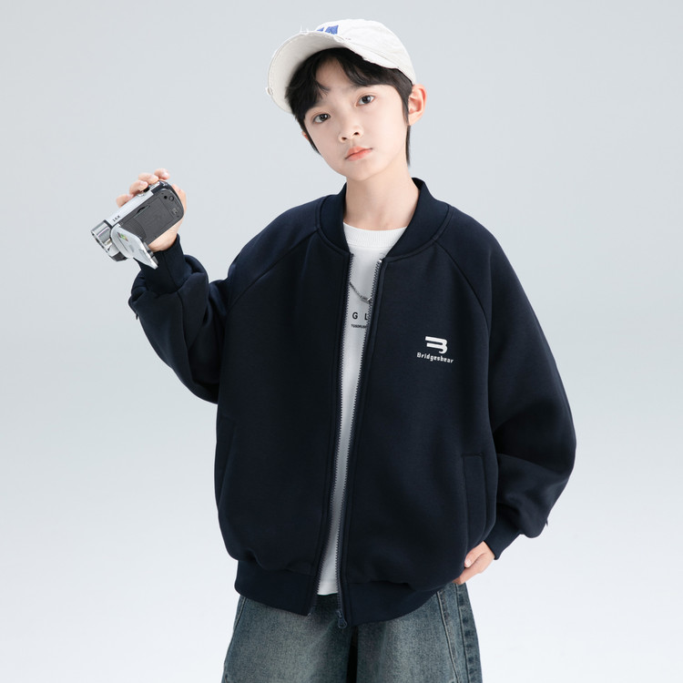 男童春秋款卫衣外套2025新款中大儿童帅气时髦男孩秋季上衣痞帅潮