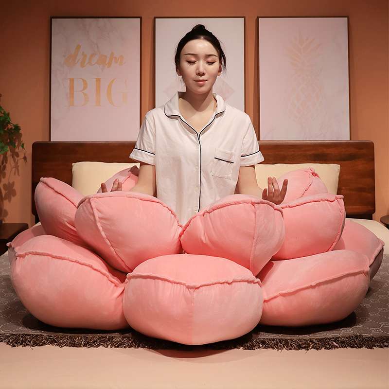 FAVMARTHA莲花坐垫好运莲莲蒲团搞怪屁垫飘窗懒人沙发坐墩家用榻