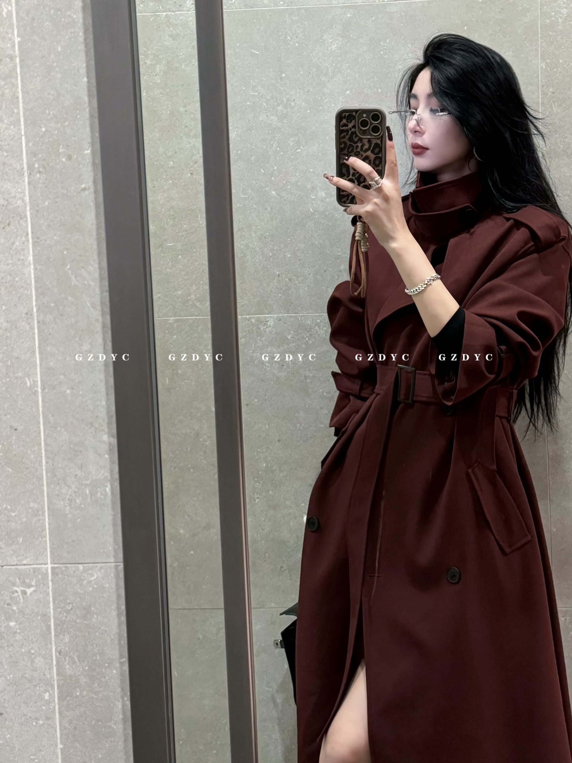 【鸽子的衣橱】名爵| 90白鸭绒长款风衣秋冬港风复古绵羊毛混纺大衣