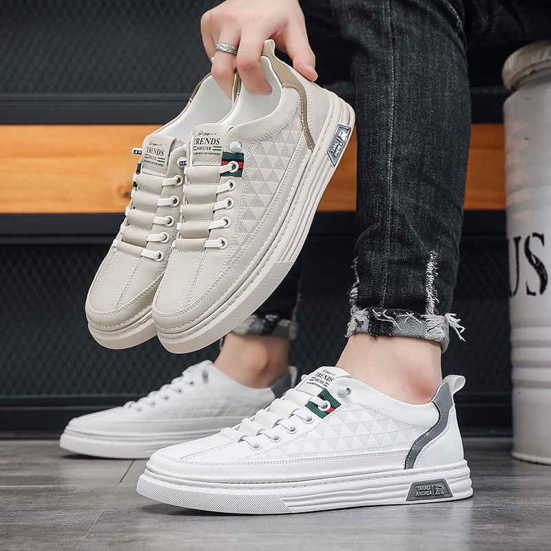 男士夏季新款外穿圆头时尚休闲板鞋软底透气百搭软底低帮潮鞋