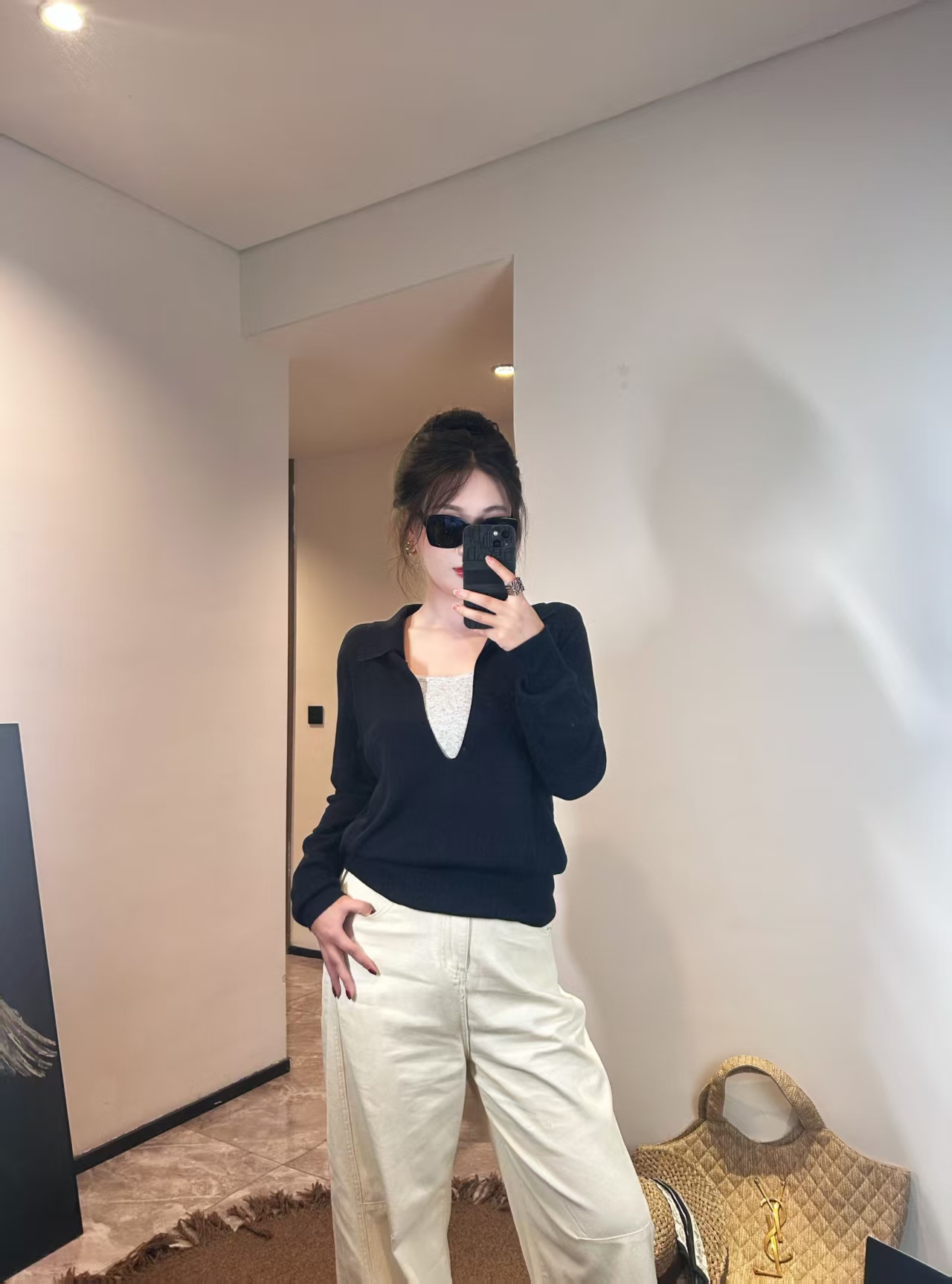 长袖不褪色秋季针织圆领毛针织衫休闲时尚洋气早秋