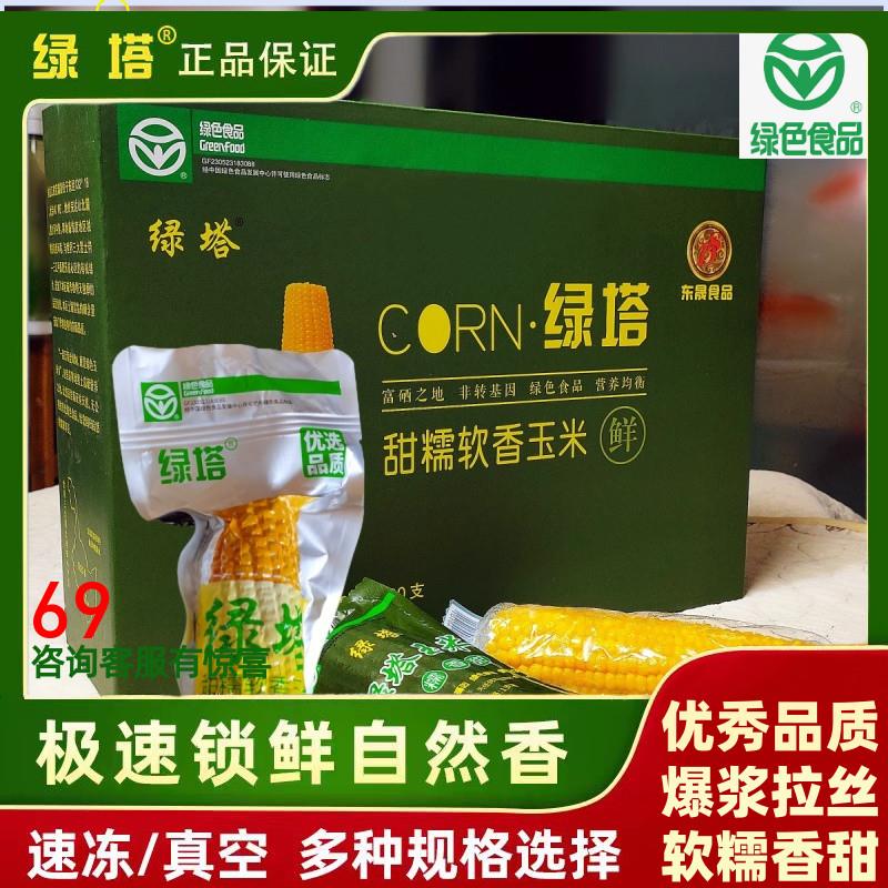 2024绿塔玉米甜糯黏新鲜粘玉米现摘软嫩香甜东北粘苞米黄糯粘玉米