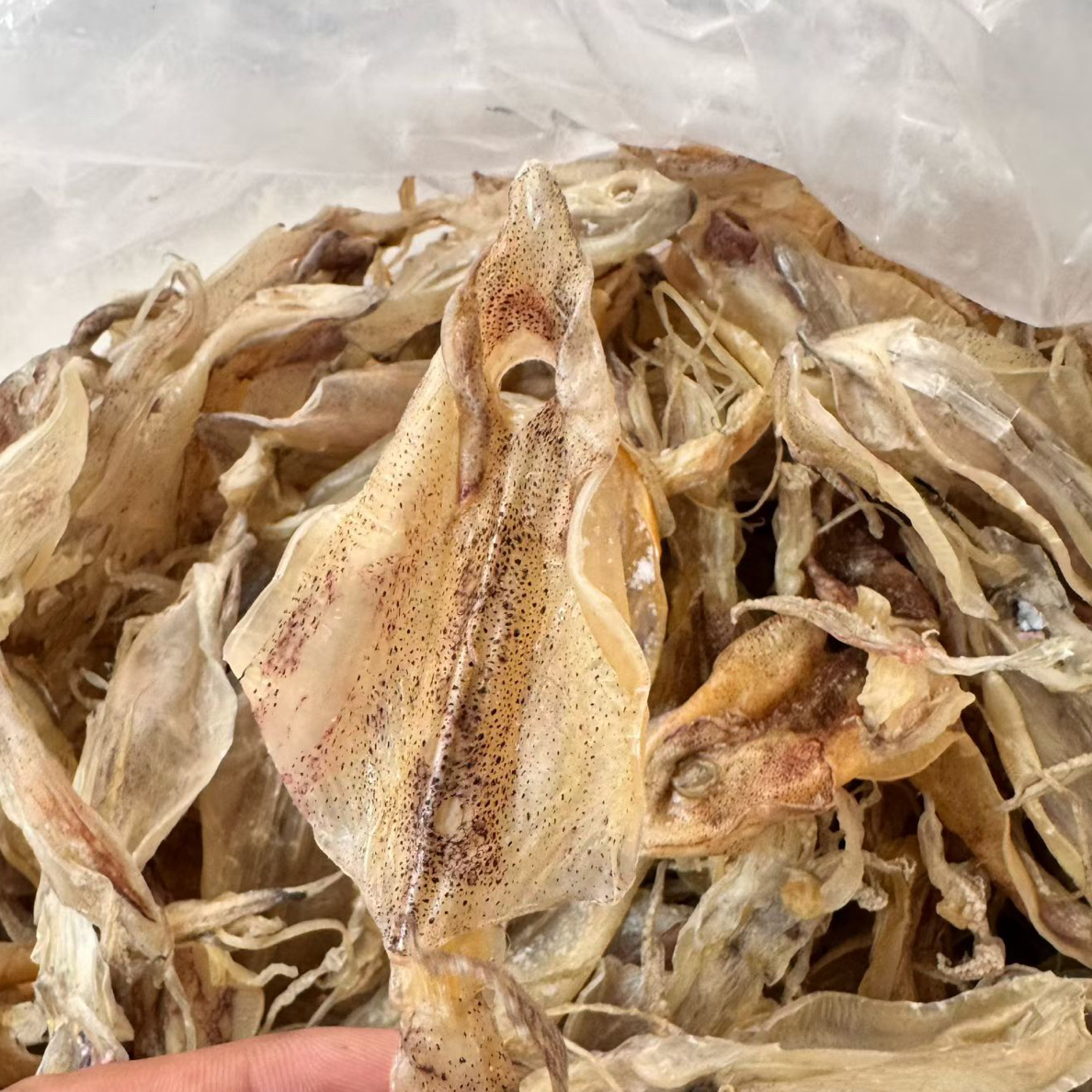 北海北部湾船晒小鱿鱼干当季生晒淡干特色海鲜干货