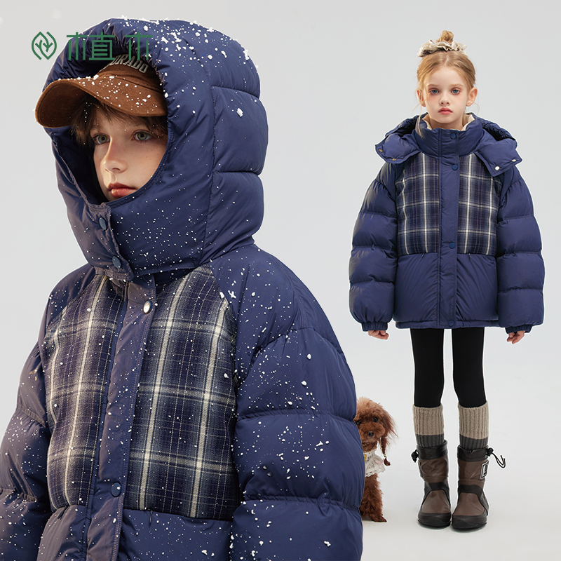 植木童装儿童羽绒服中大童杜邦三防男童女童羽绒服