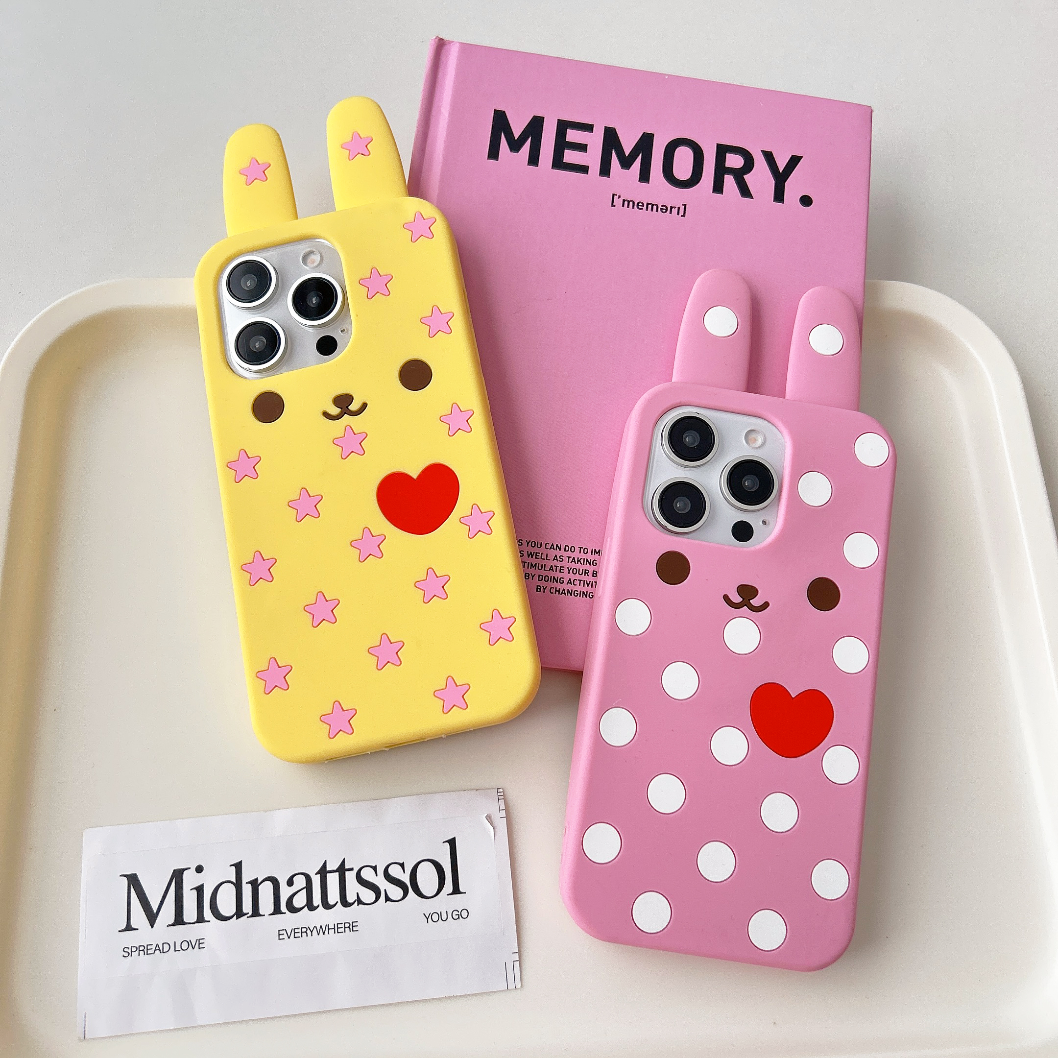 苹果古早波点星星米菲兔子可爱创意适用iPhone17-11硅胶手机壳