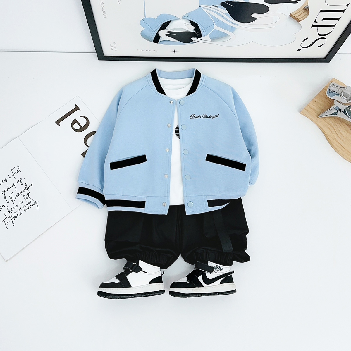 男童外套秋冬季儿童棒球服2025新款韩版宝宝 DMC8070悠悠童话童装