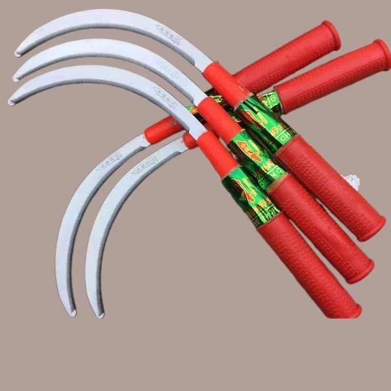 锋利不锈钢锯齿镰刀割水稻农用割草刀小锯镰割韭菜专用割谷子家用