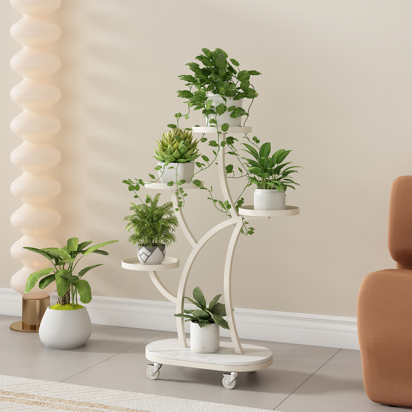 花架子阳台置物架多层落地铁艺客厅高档花盆架摆绿植多肉绿萝花架