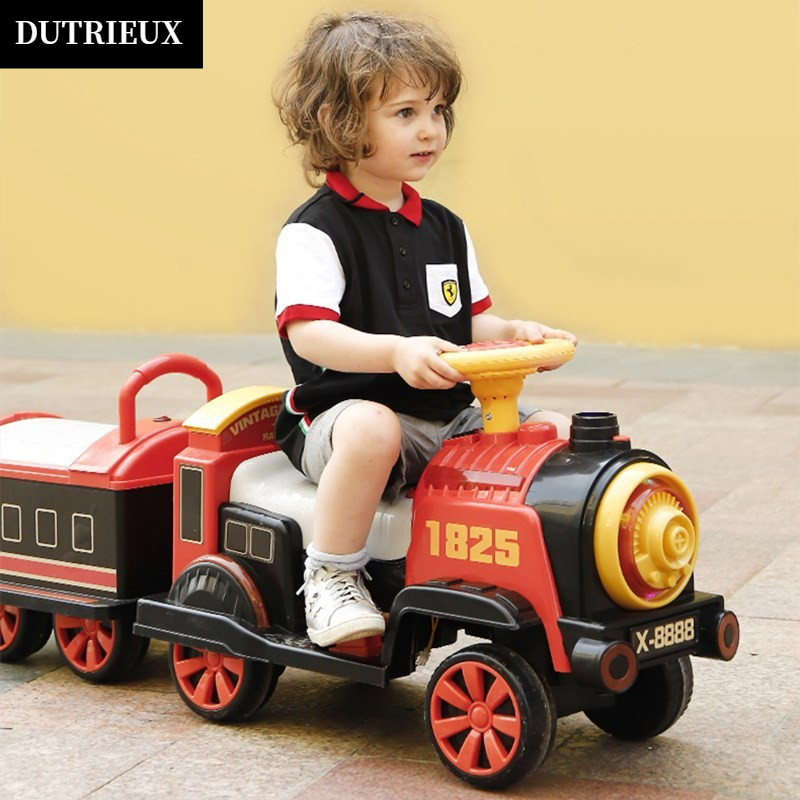 小火车可坐人遥控儿童电动车男女小孩玩具四轮汽车双座宝宝电瓶车