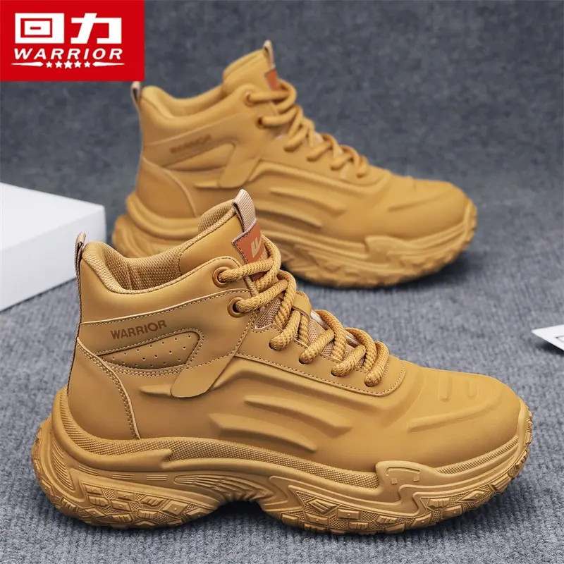 回力正品男鞋2025秋季爆款工装鞋男士防水防滑工作马丁靴高帮男鞋
