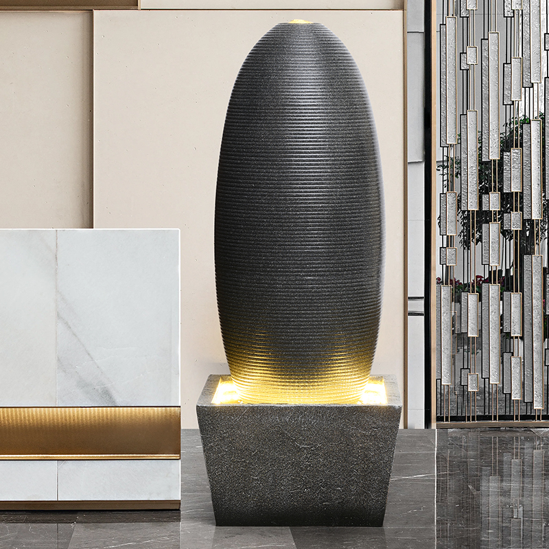 7231简约流水福蛋开业摆件落地喷泉办公室流水喷泉室内水循环摆件