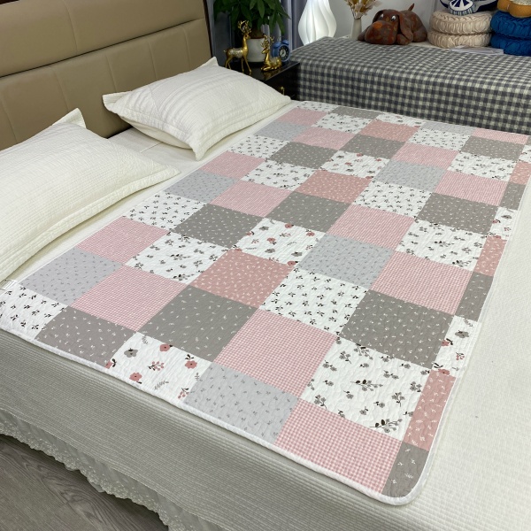 纯棉绗缝床盖夹棉隔脏垫防油防汗学生宿舍可机洗榻榻米飘窗防滑