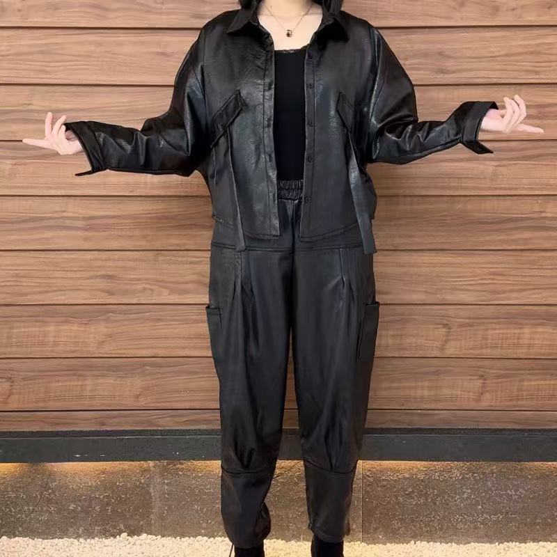 新款POLO领时尚减龄宽松显瘦两件套