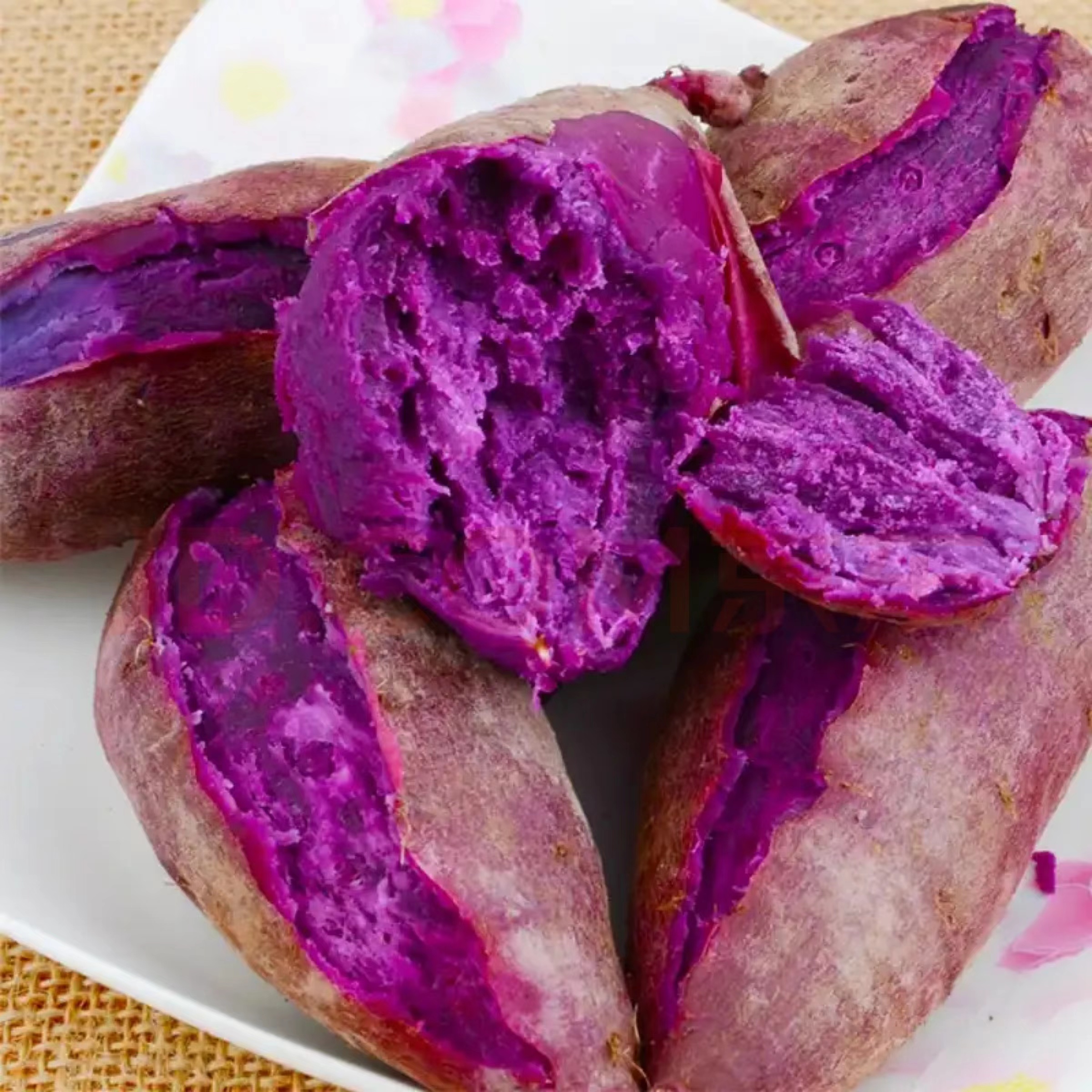 香甜软糯紫罗兰紫薯新鲜现挖粗粮番薯紫色红薯带箱3/5斤