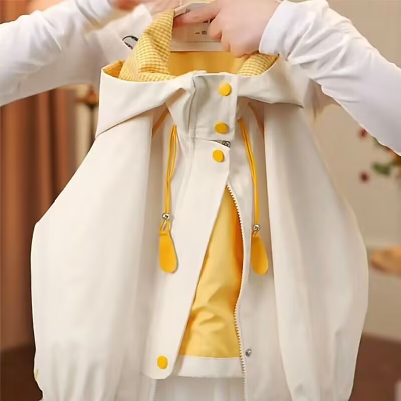 女童秋装外套2025新款超好看韩系儿童冲锋衣春秋大童洋气夹克上衣