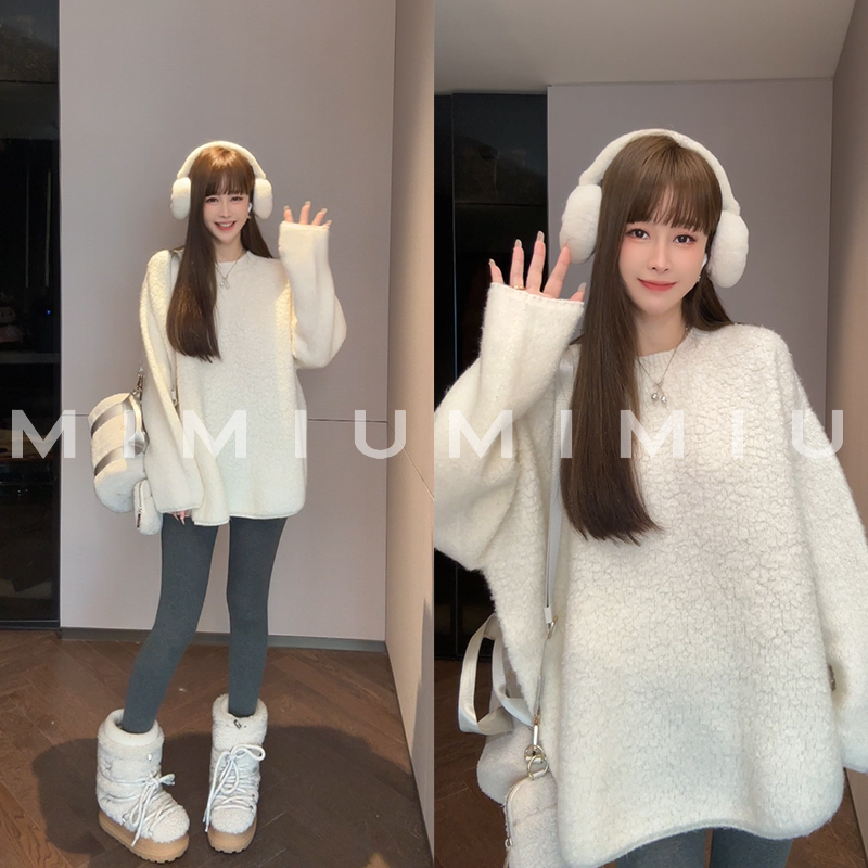 【mimius】P 全羊毛超柔软圆领长袖毛衣  WG11043