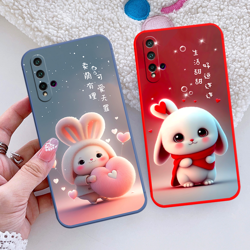 适用华为nova5手机壳SEA-AL00全包边防摔硅胶软壳新款磨砂卡通