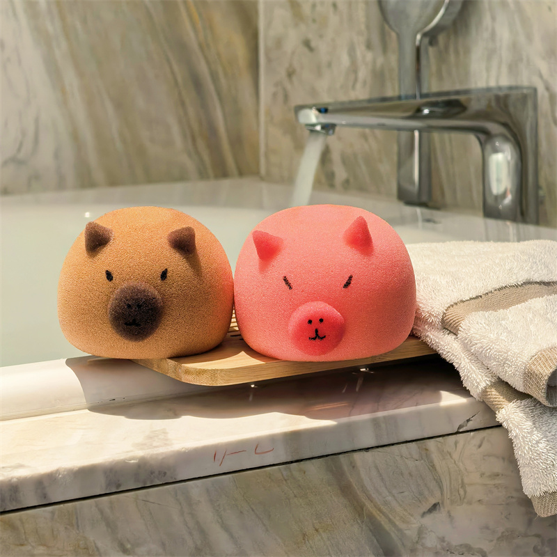 【正版】卡皮巴拉洗浴球起泡海绵日用洗澡洗脸搓澡海绵松弛感