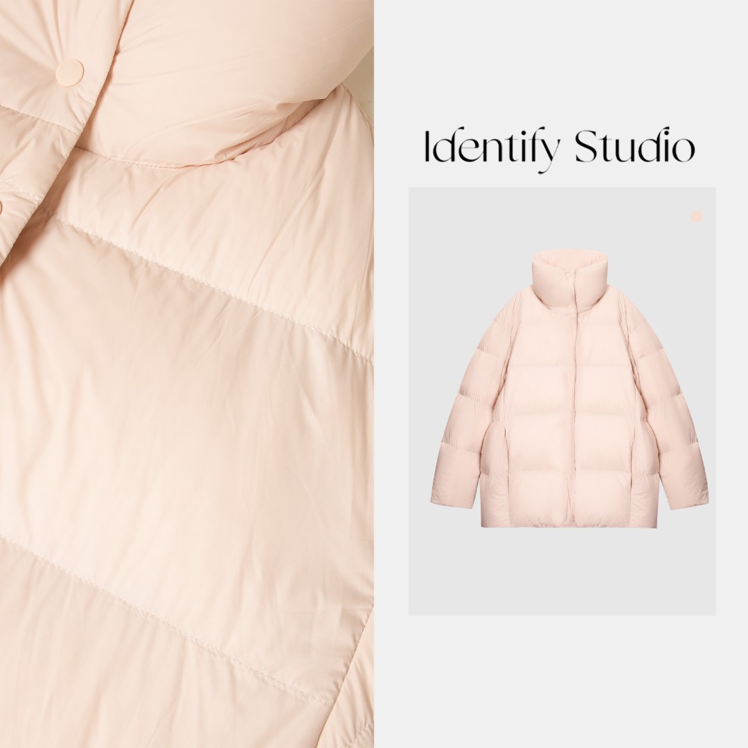 IDENTIFY冬季新款秋冬高领面包服蓬松羽绒外套上衣25AWZX1101007