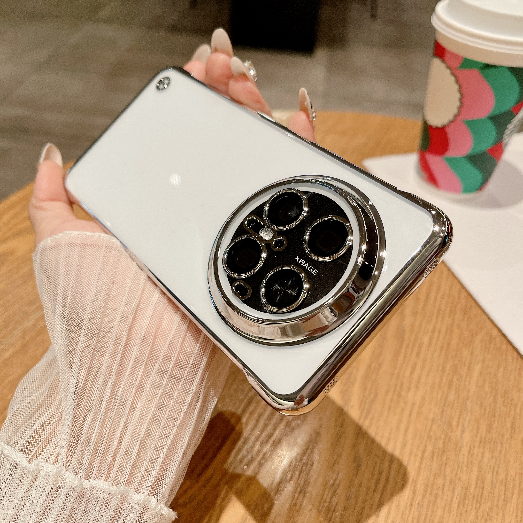 适用华为mate70pro手机壳电镀无边框带镜头膜mate60透明保护壳