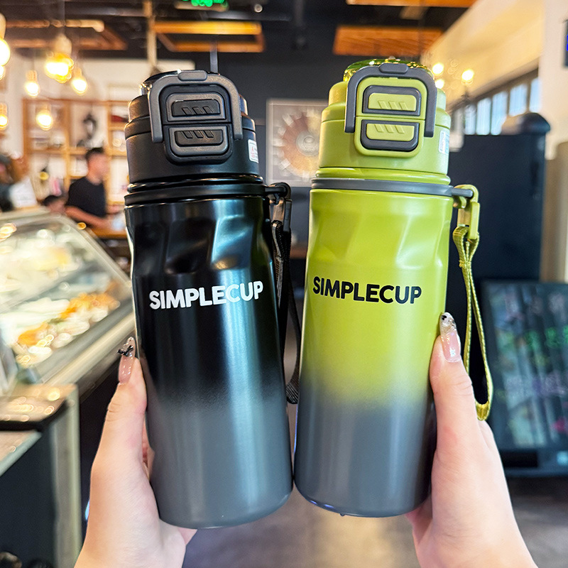 【上学专用】杯子大容量运动保温杯男生2025新款双饮吸管杯便携水杯