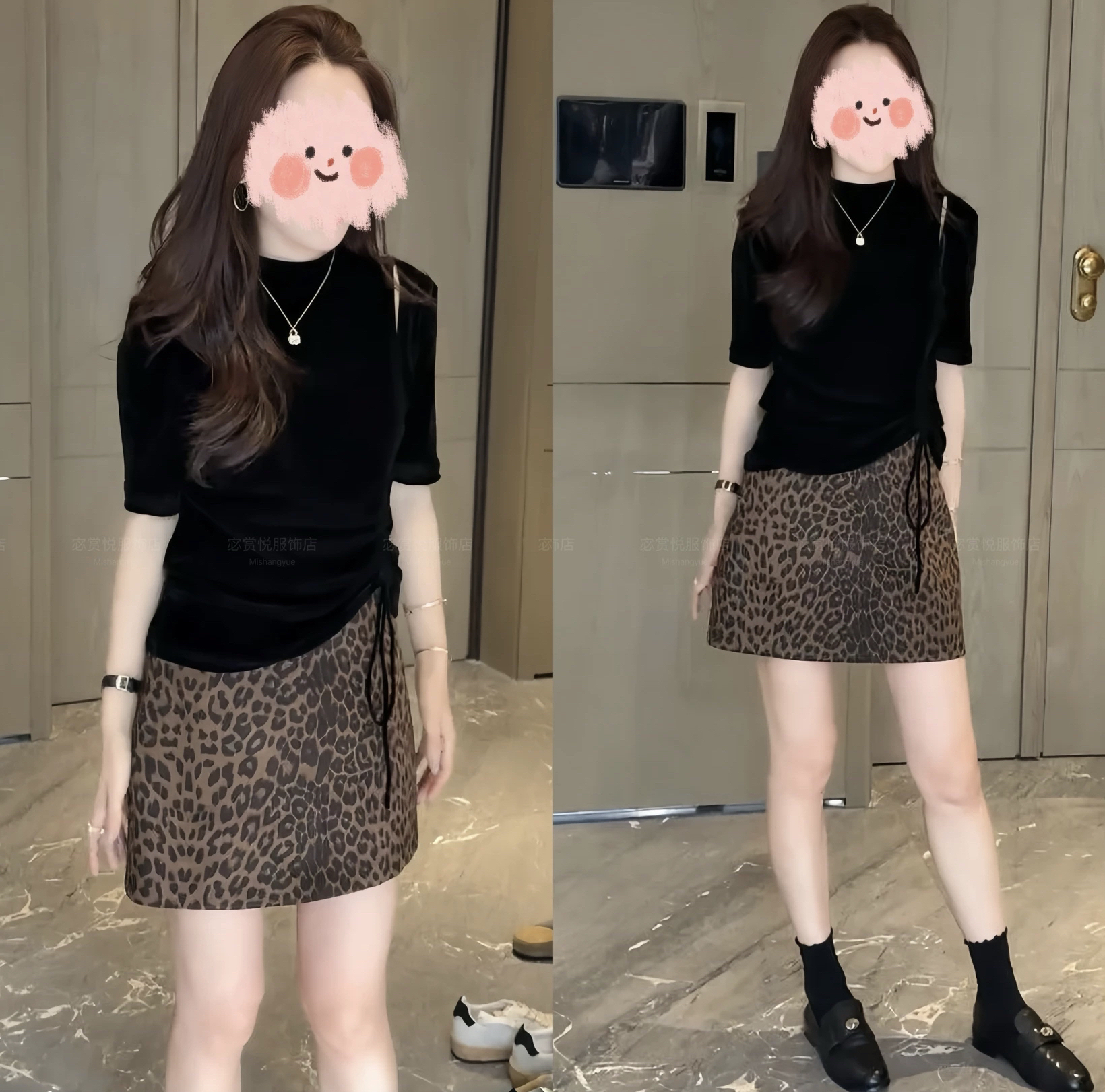 2025早秋新款酷飒风高级感宽松百搭上衣洋气复古显瘦半身裙套装女