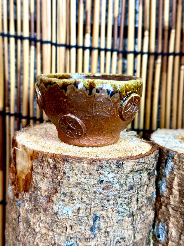 当代 云南建水紫陶柴烧杯