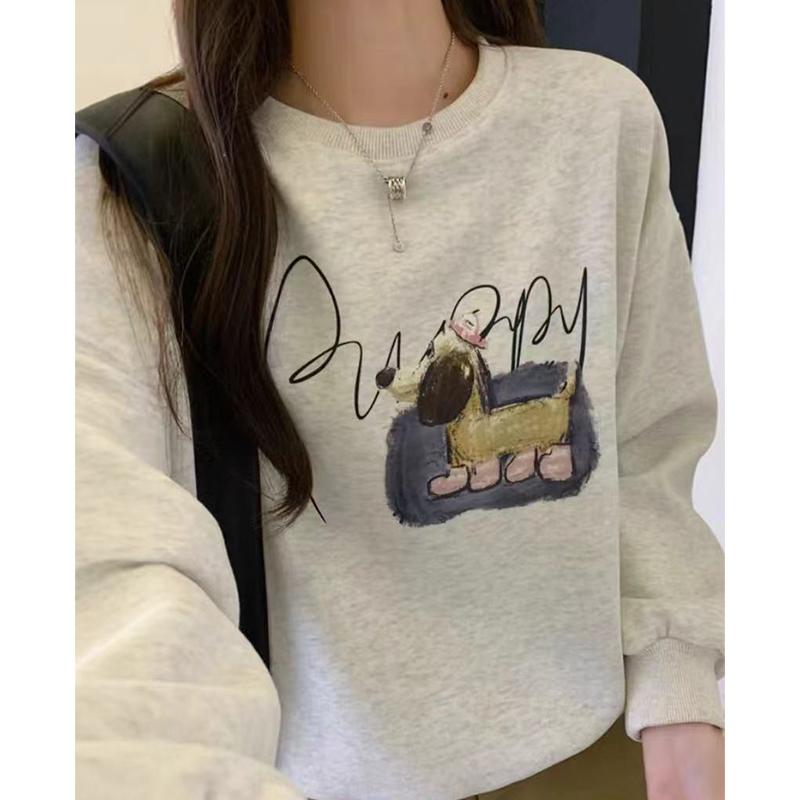 【丹姐家~】韩系圆领卡通减龄长袖卫衣