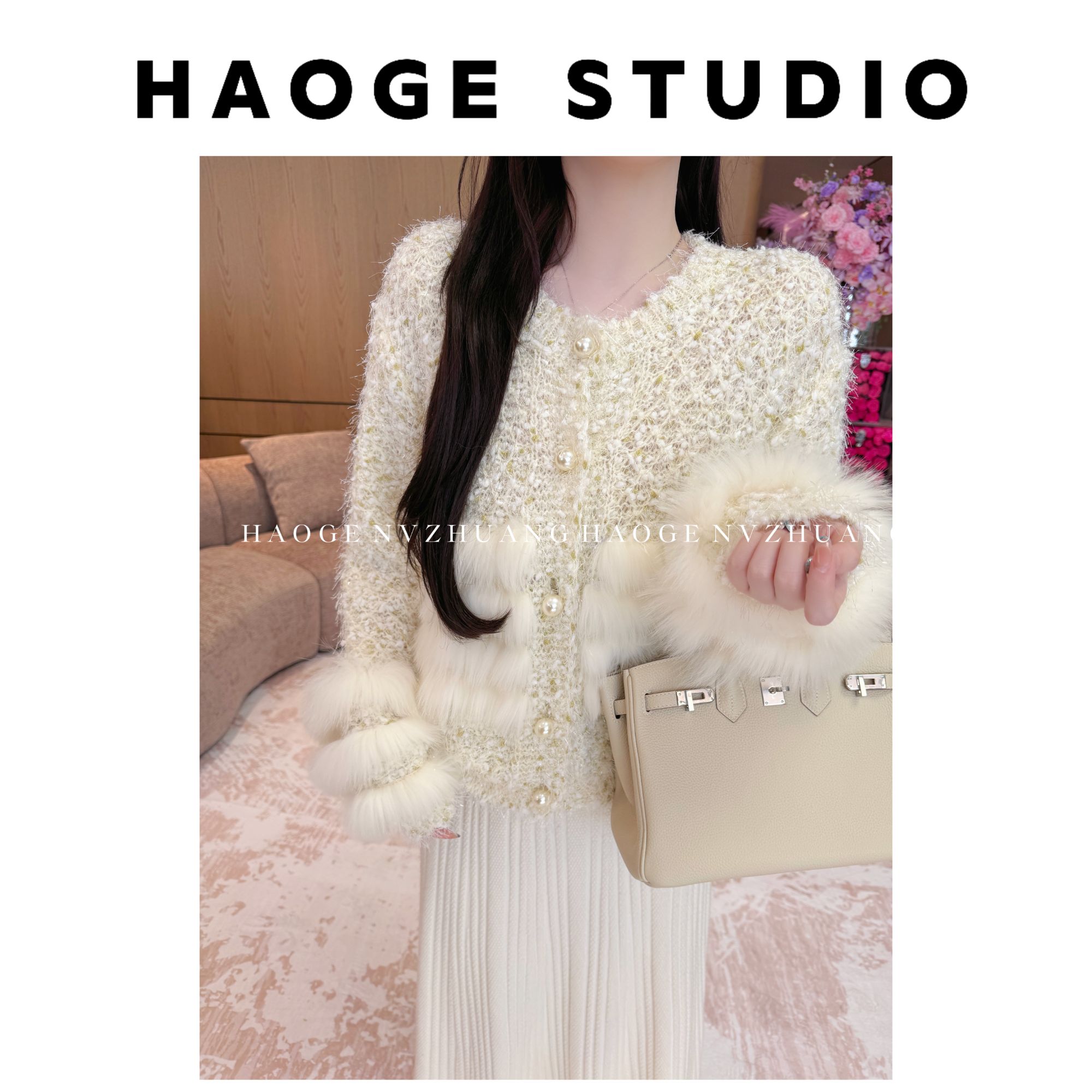 浩哥严选●娇宠贵女HGQ5MY3569A毛衣预设计感秋冬名媛短款时尚日常