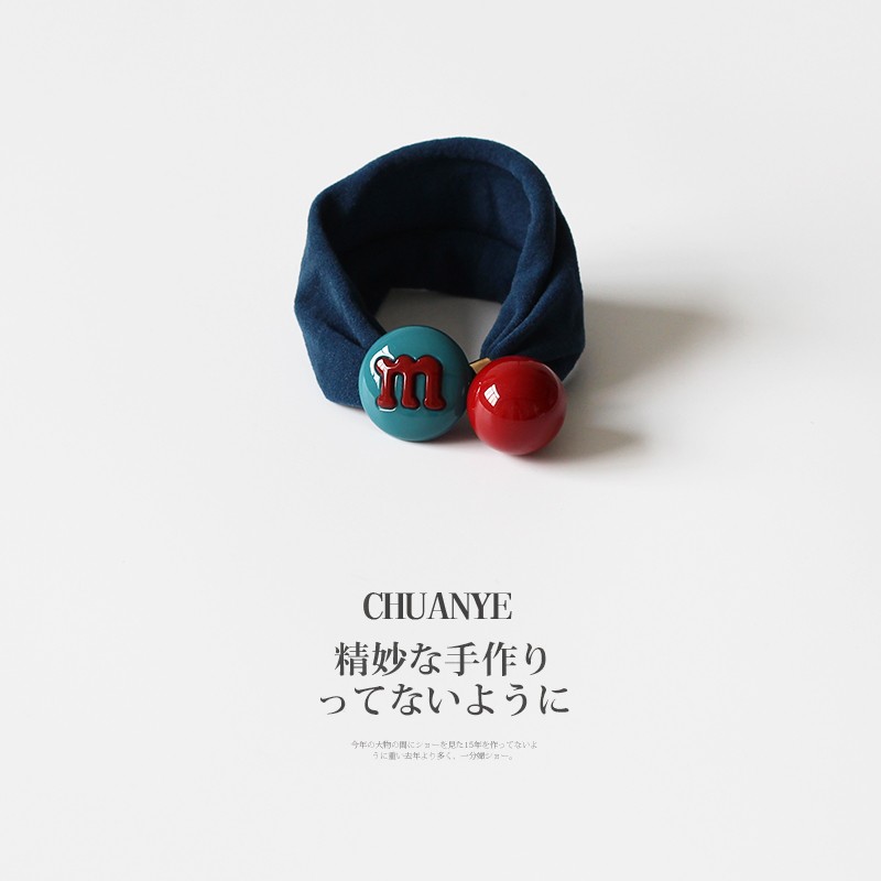 韩版纯色珠子橡皮筋女2025新款简约可爱头绳不勒发无扎痕头饰发饰