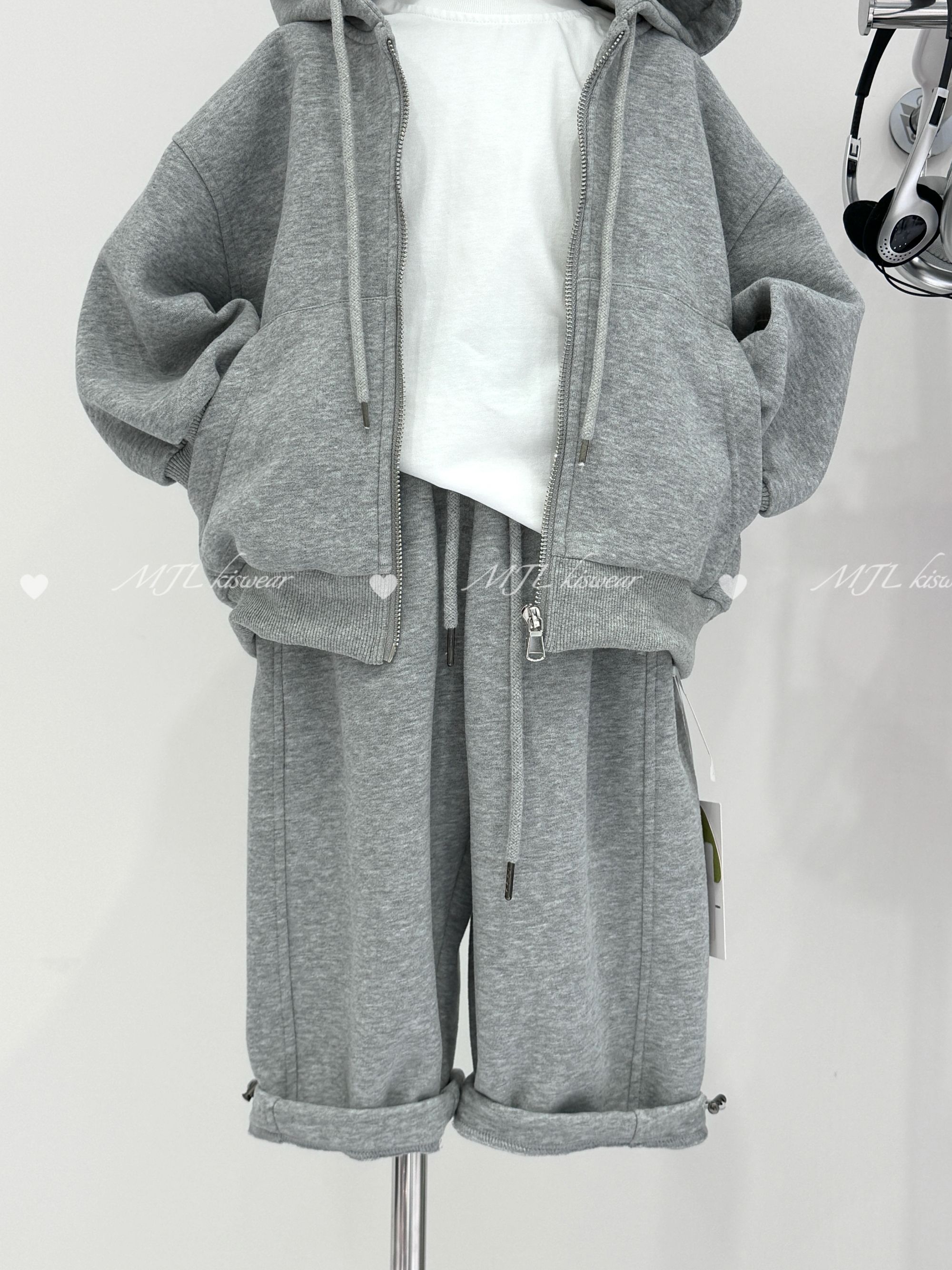 【米捷来】2025春款 经典花灰百搭休闲裤裤M12