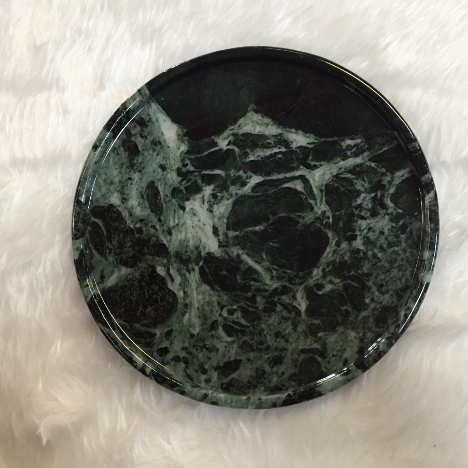 圆形简约田园田园风北欧风格盘蓝色简约浮雕绿色黑色盘子