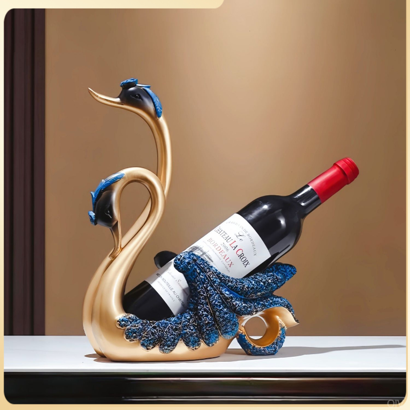 创意情侣天鹅酒架摆件葡萄酒酒瓶架客厅餐桌酒柜装饰品礼物乔迁
